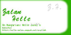 zalan helle business card